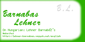 barnabas lehner business card